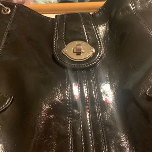 Black patent leather Franco sarto bag